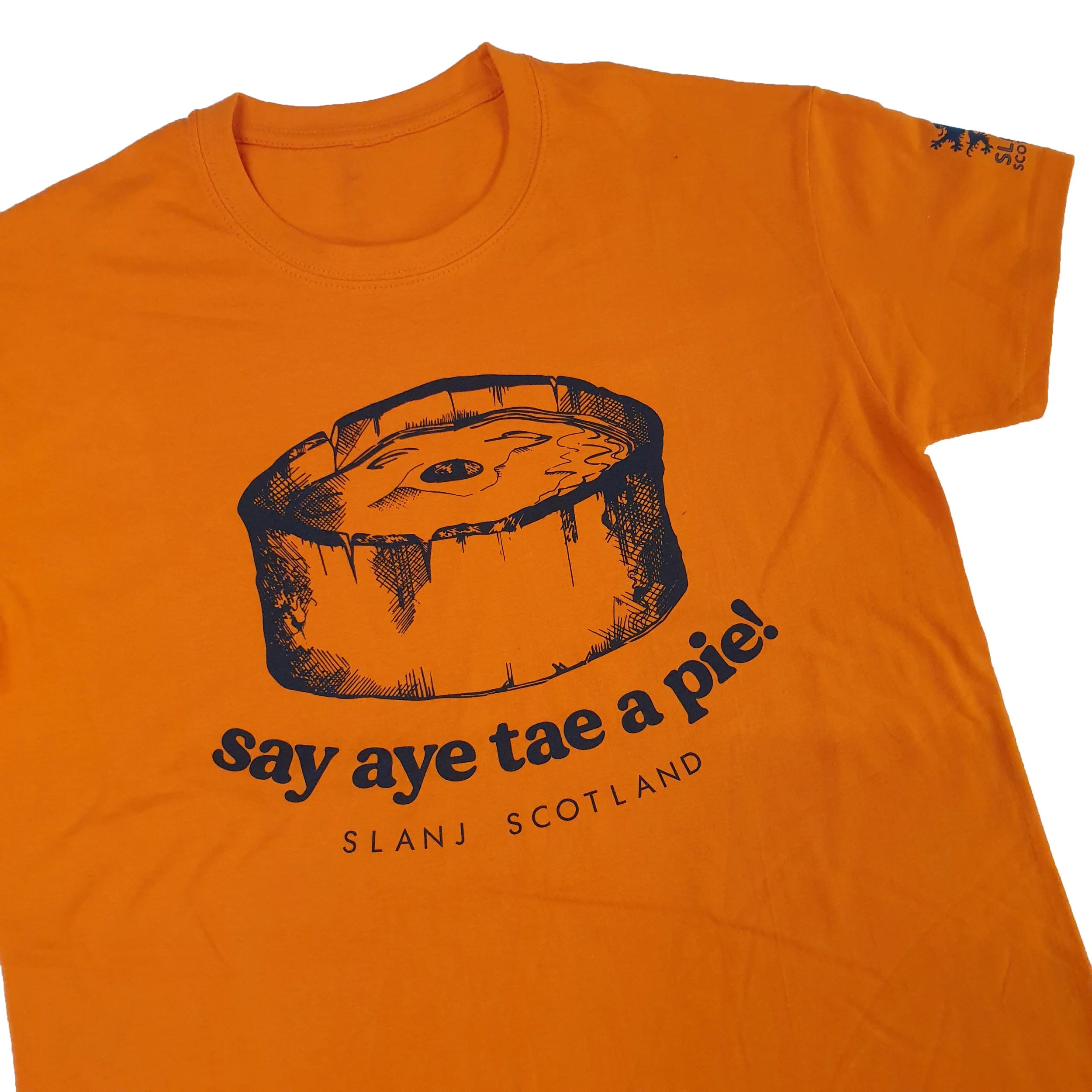 Say Aye Tae a Pie (Orange) from Slanj Kilts | Glasgow Kilt Hire